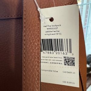 Kate spade medium flap backpack